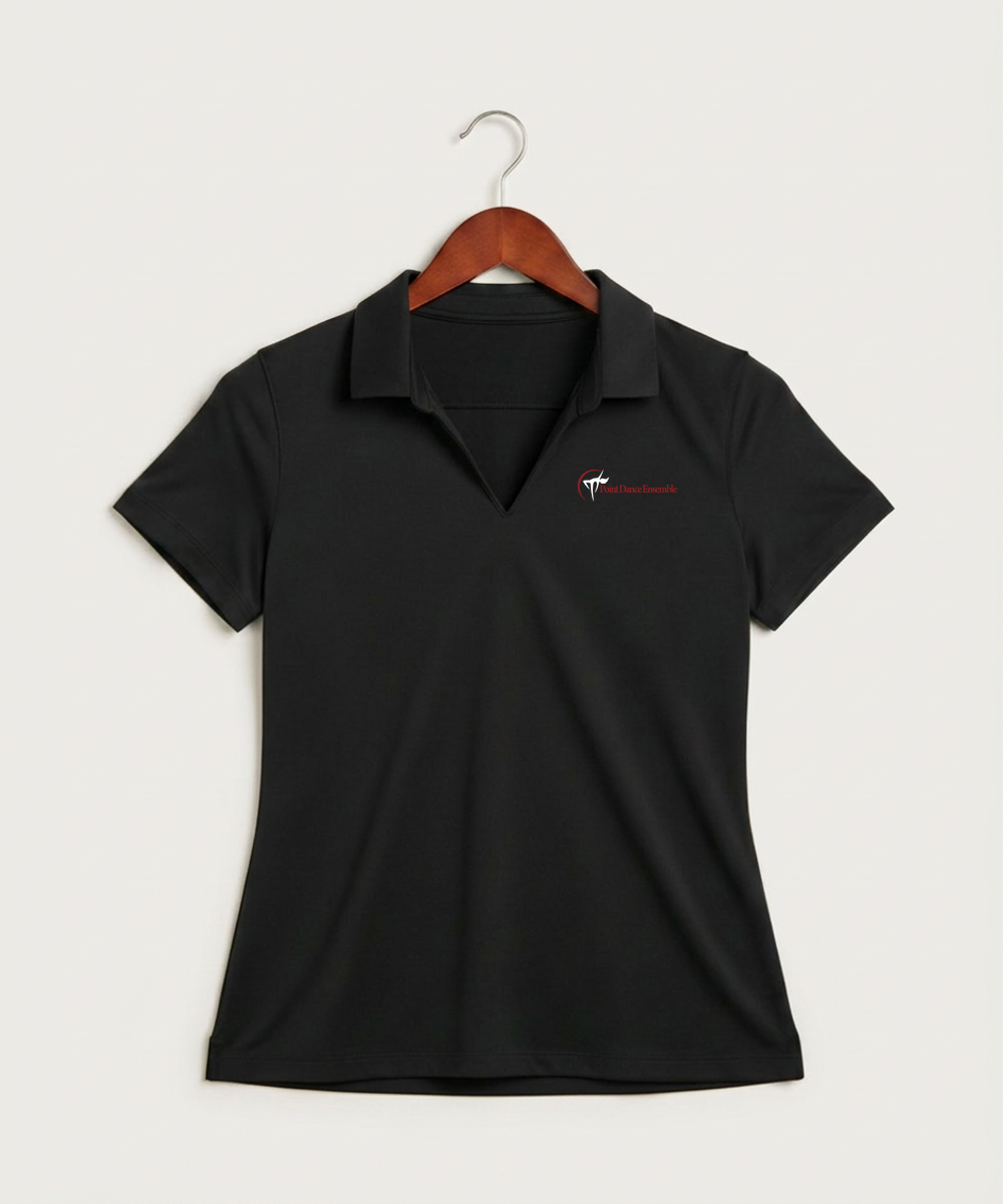 Point Dance Ensemble Dance - Black Polo - Left Chest