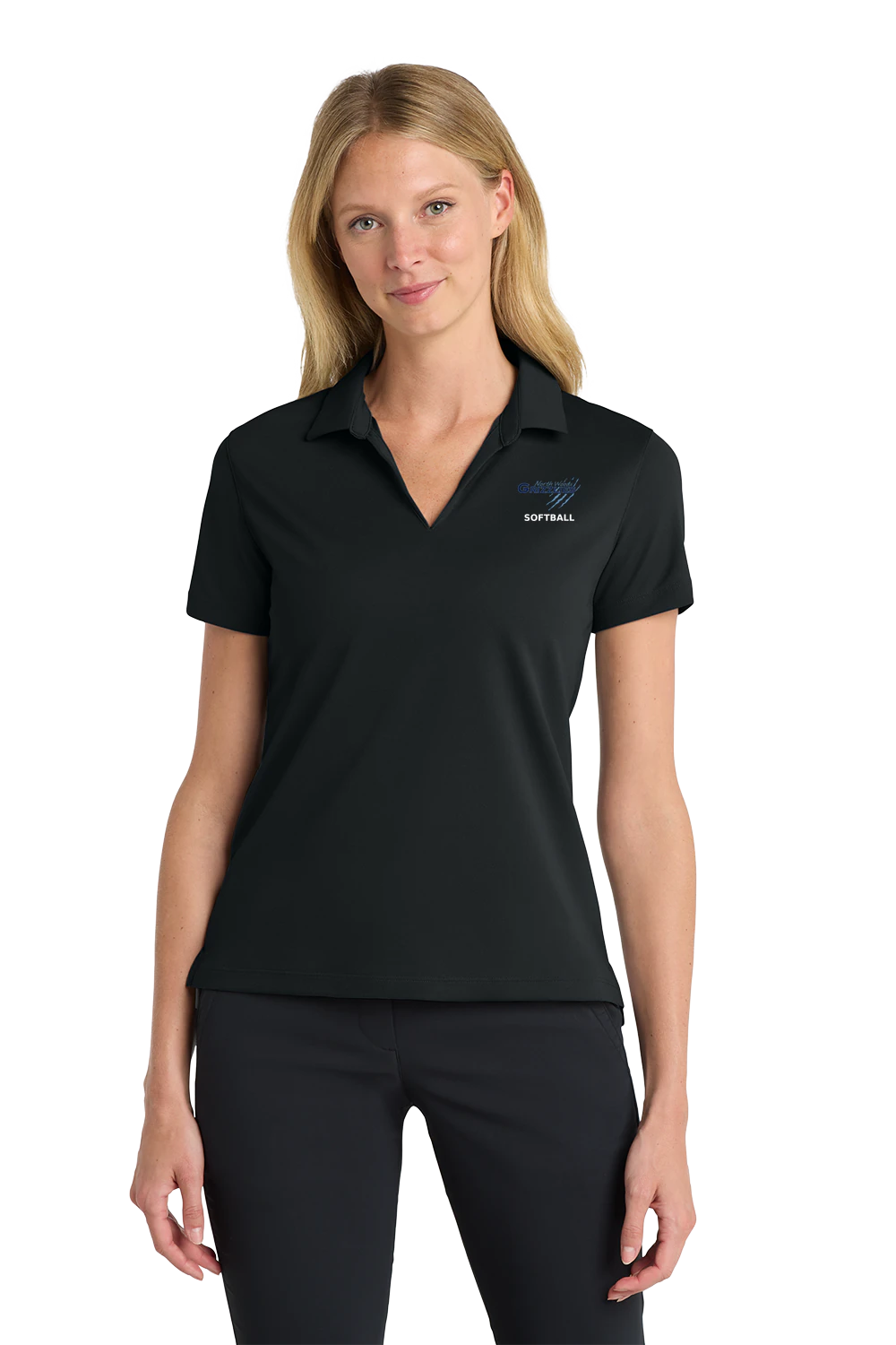 North Woods Softball - Black Polo - Left Chest