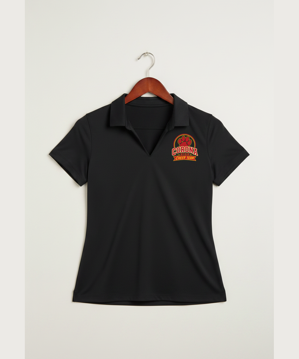 Corona Senior High School Cheer - Black Polo - Left Chest