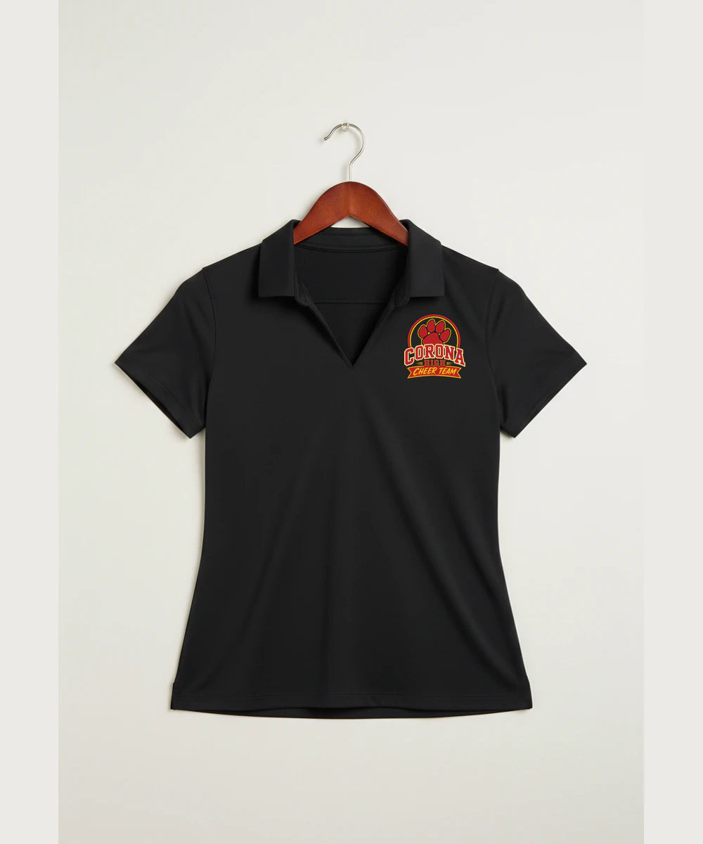 Corona Senior High School Cheer - Black Polo - Left Chest