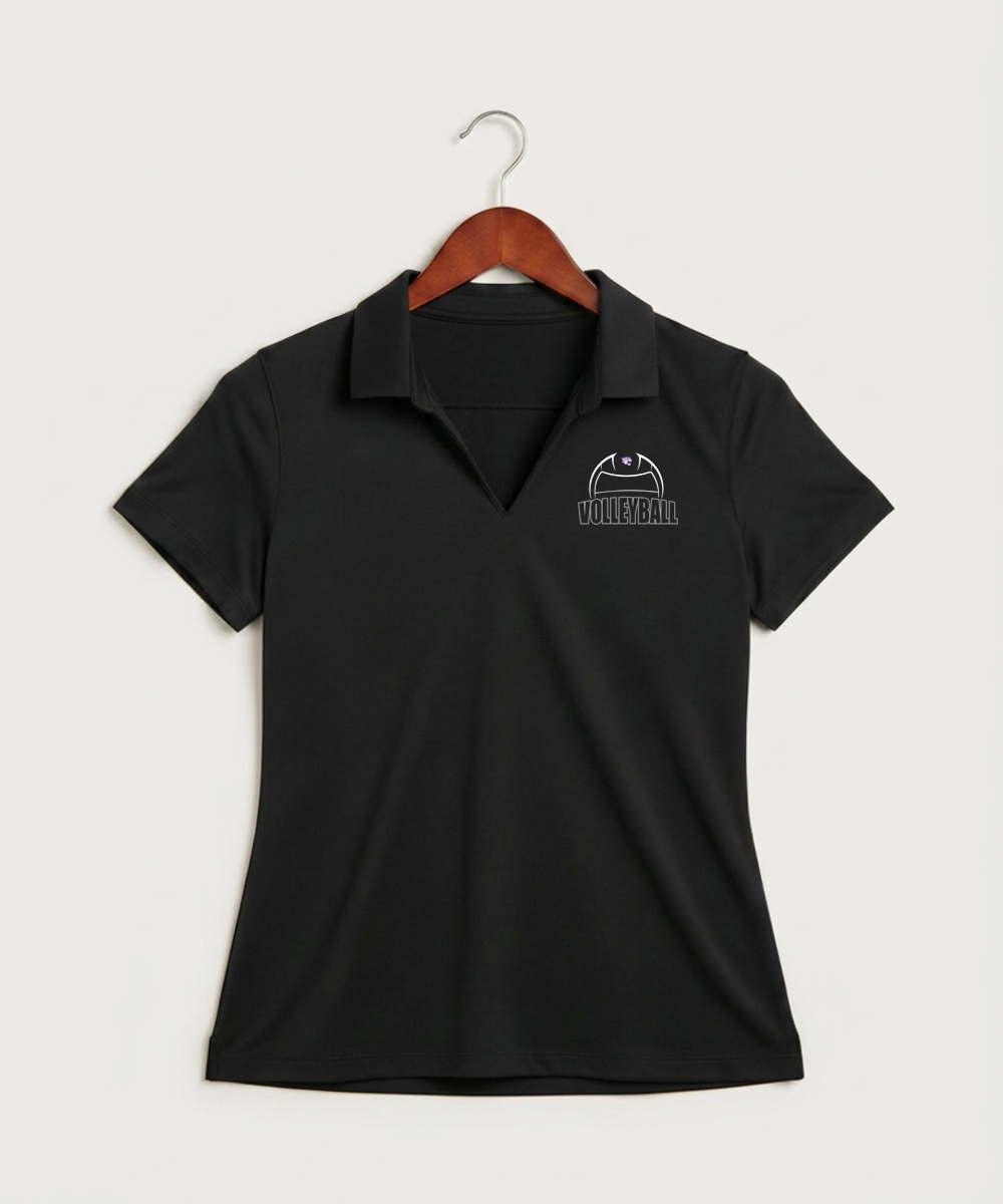 Goodhue High School Volleyball (Girls) - Black Polo - Left Chest