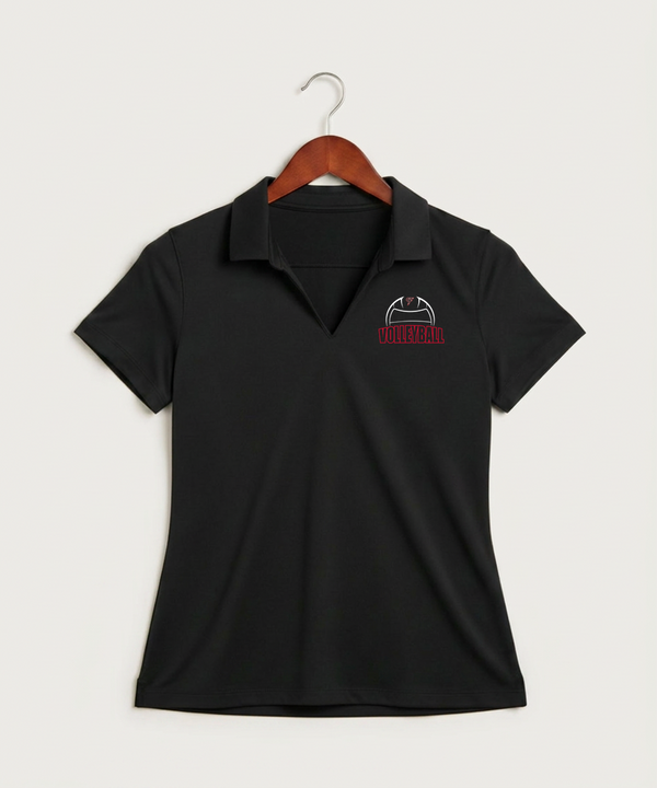 Cannon Falls High School Volleyball (Girls) - Black Polo - Left Chest