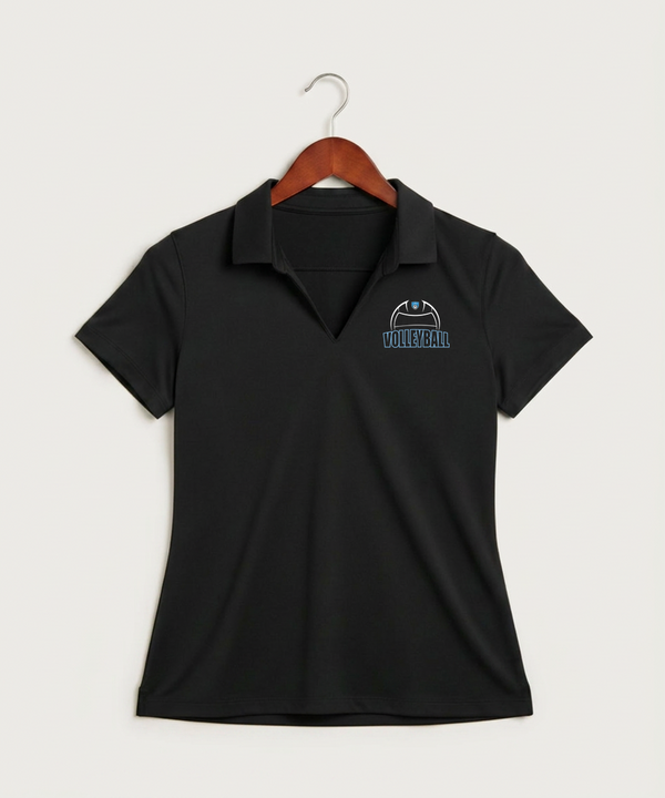 Janesville Waldorf Pemberton Volleyball (Girls) - Black Polo - Left Chest