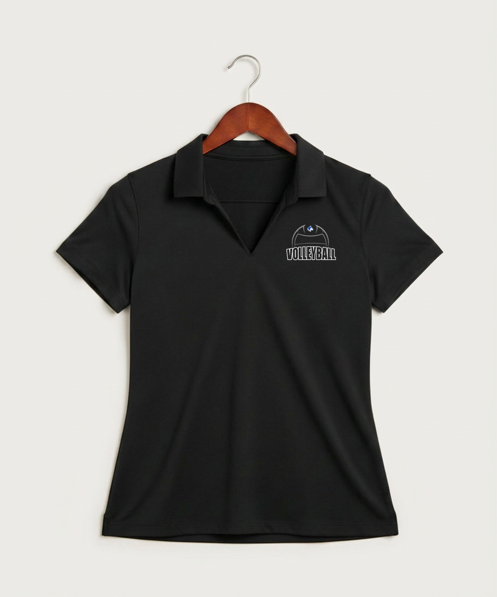 Owatonna High School Volleyball (Girls) - Black Polo - Left Chest