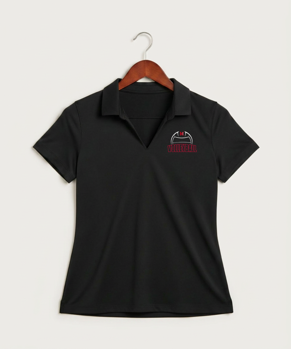 Mcgregor High School Volleyball (Girls) - Black Polo - Left Chest