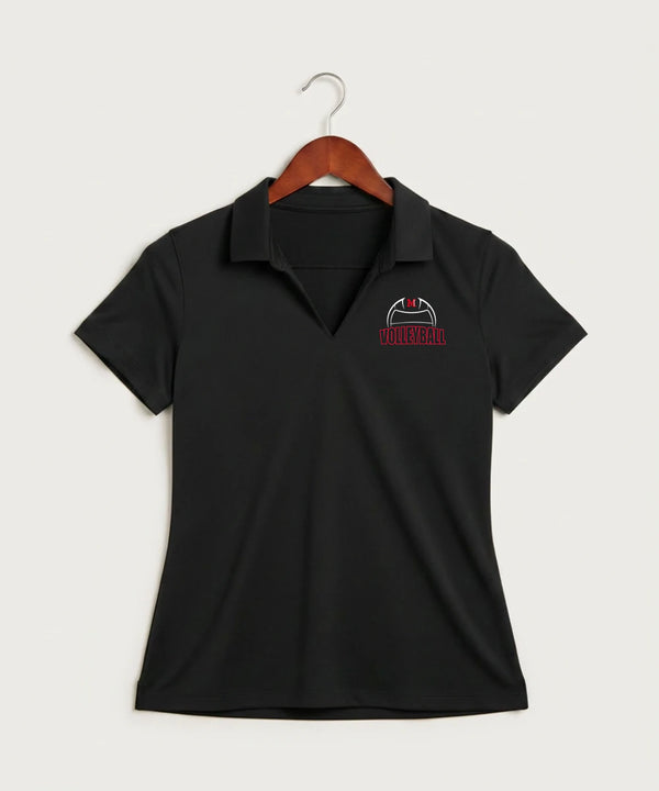 Mcgregor High School Volleyball (Girls) - Black Polo - Left Chest