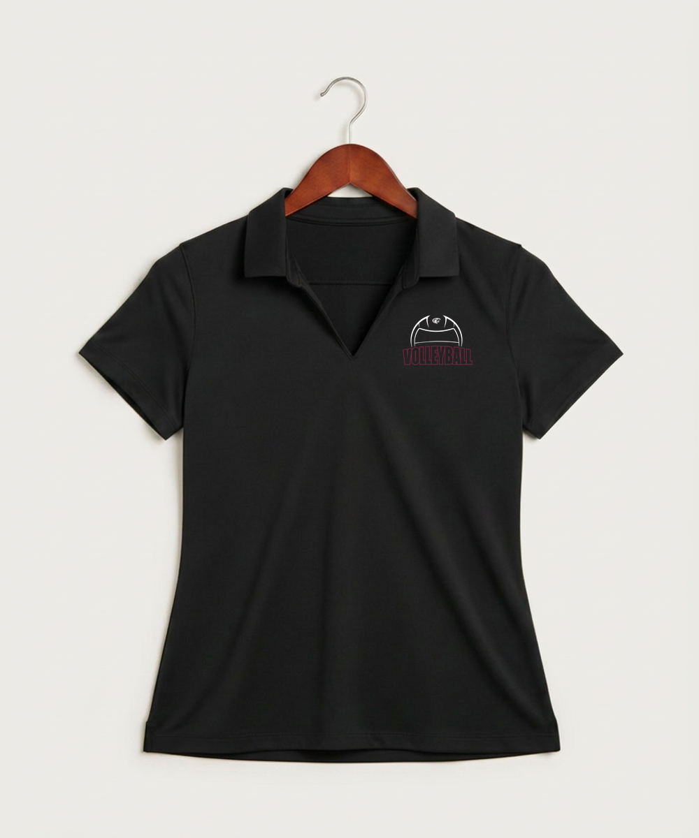 Triton High School Volleyball (Girls) - Black Polo - Left Chest