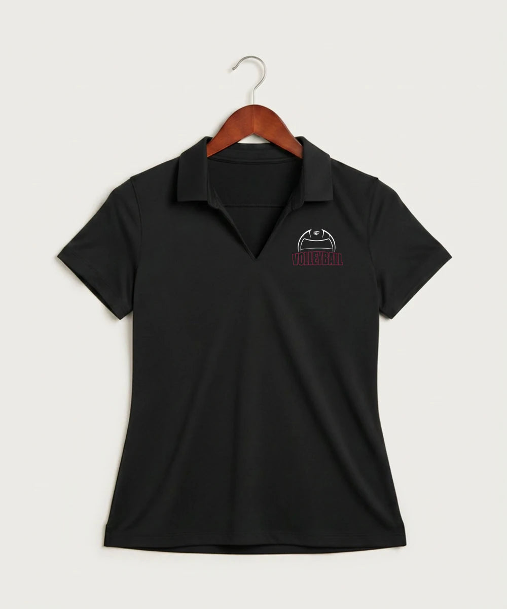 Triton High School Volleyball (Girls) - Black Polo - Left Chest