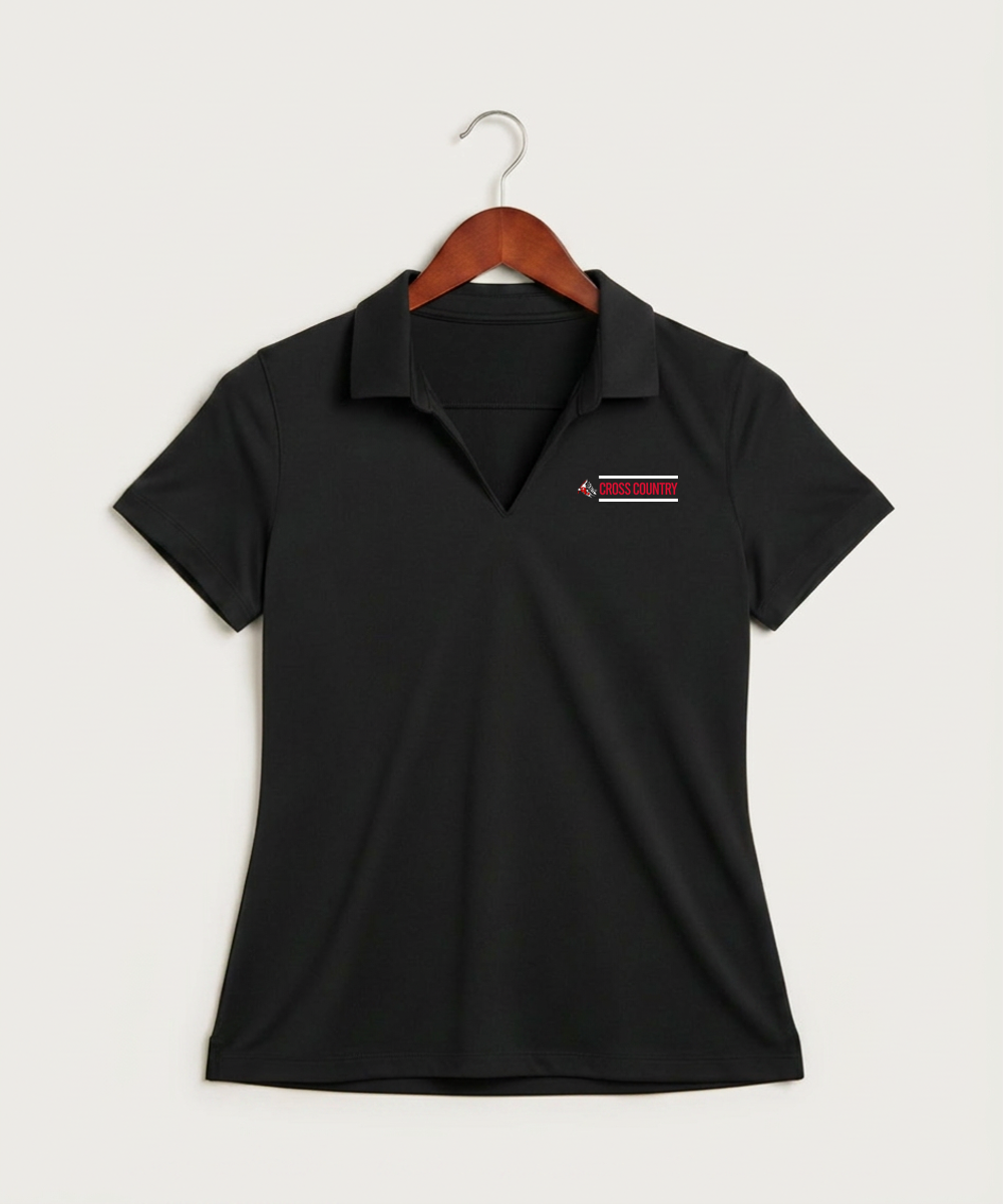 John Marshall High School Cross Country (Coed) - Black Polo - Left Chest