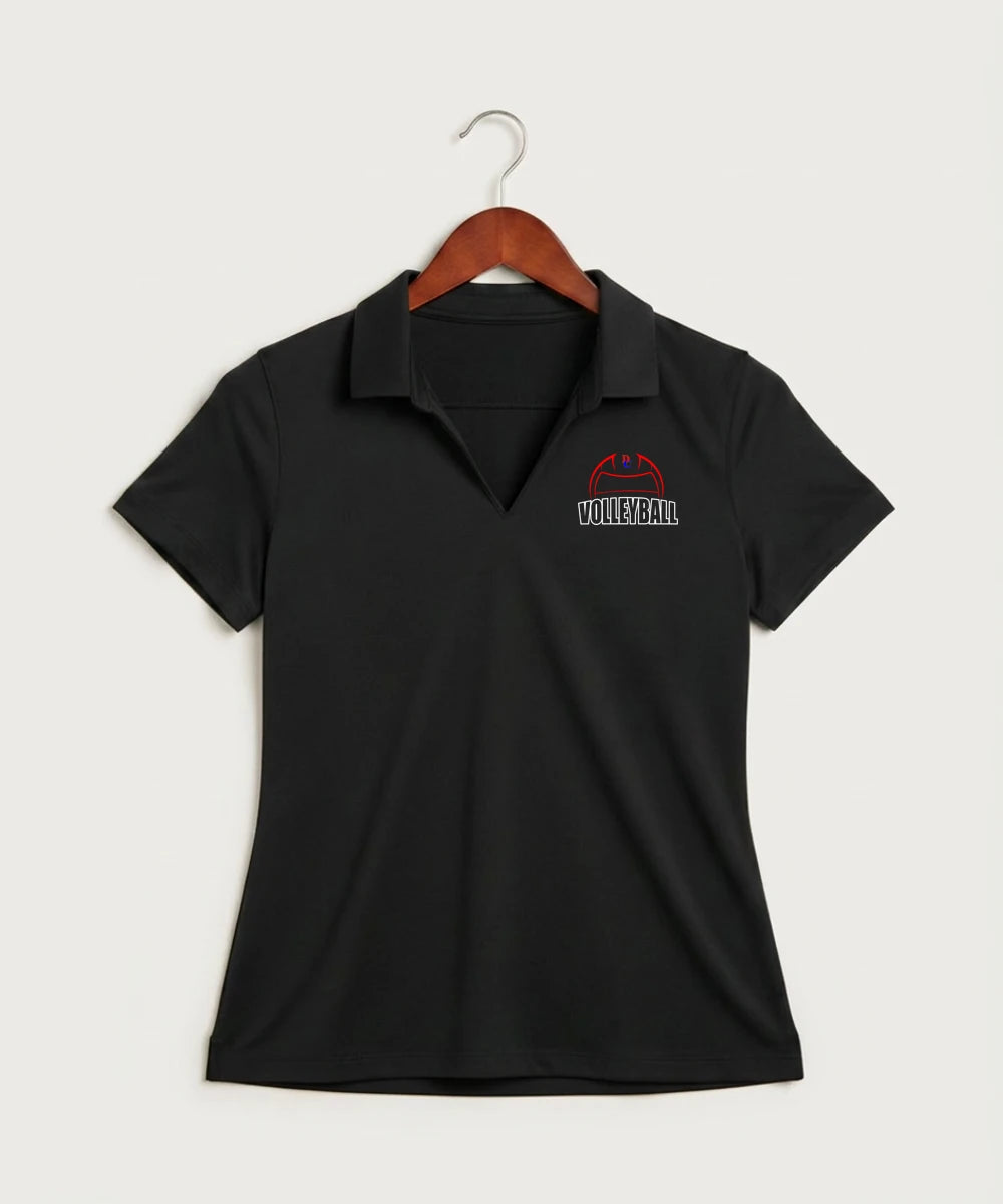 Davenport Central High School Volleyball (Girls) - Black Polo - Left Chest