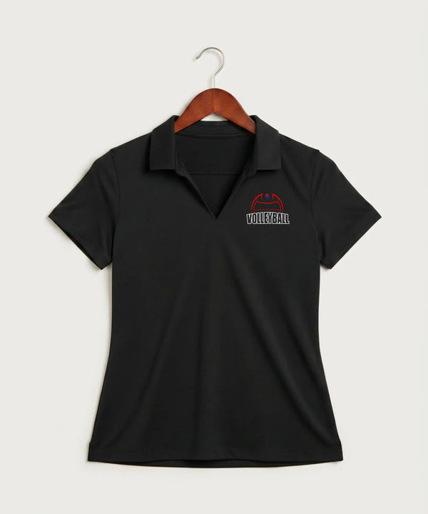 Davenport Central High School Volleyball (Girls) - Black Polo - Left Chest