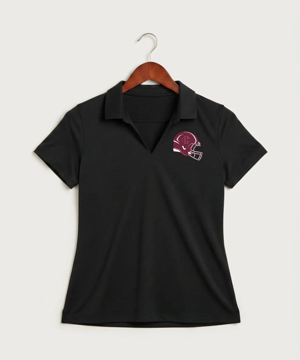 Crosby Ironton High School Football (Boys) - Black Polo - Left Chest