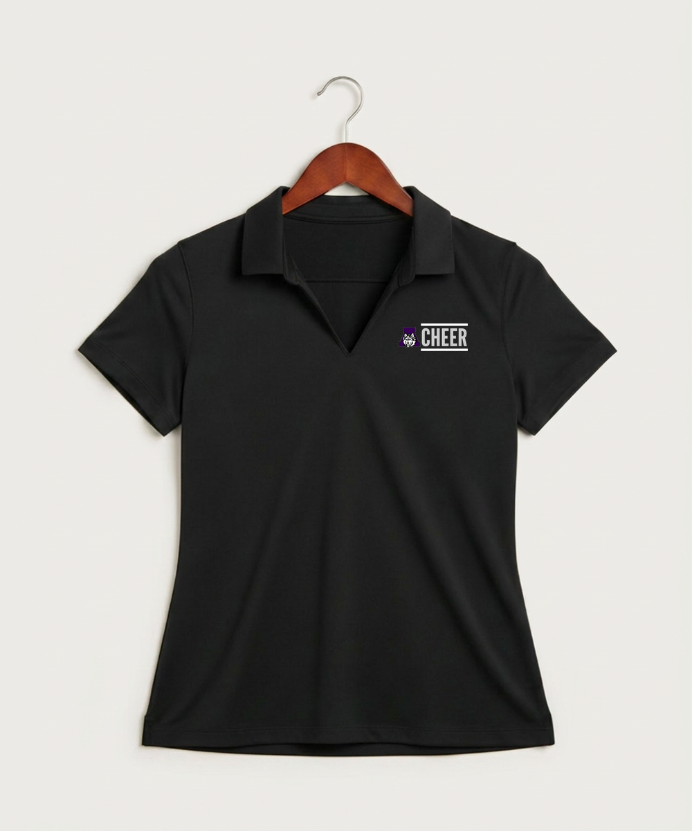 Albany High School Cheerleading - Black Polo - Left Chest