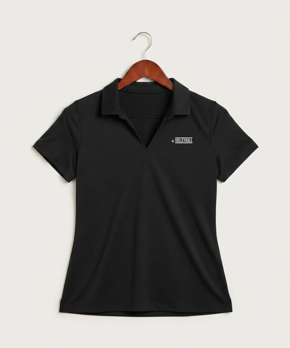 Albany High School Volleyball (Girls) - Black Polo - Left Chest