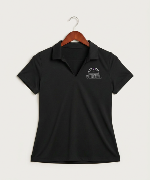 Albany High School Volleyball (Girls) - Black Polo - Left Chest