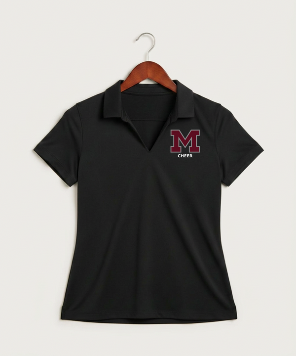 Moline Cheer general - Black Polo - Left Chest