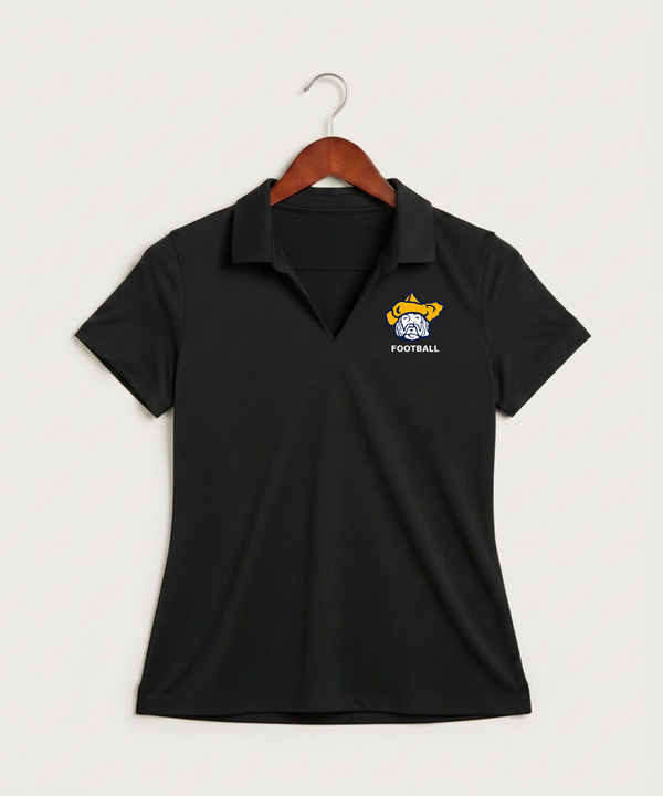 Polo HS Football general - Black Polo - Left Chest