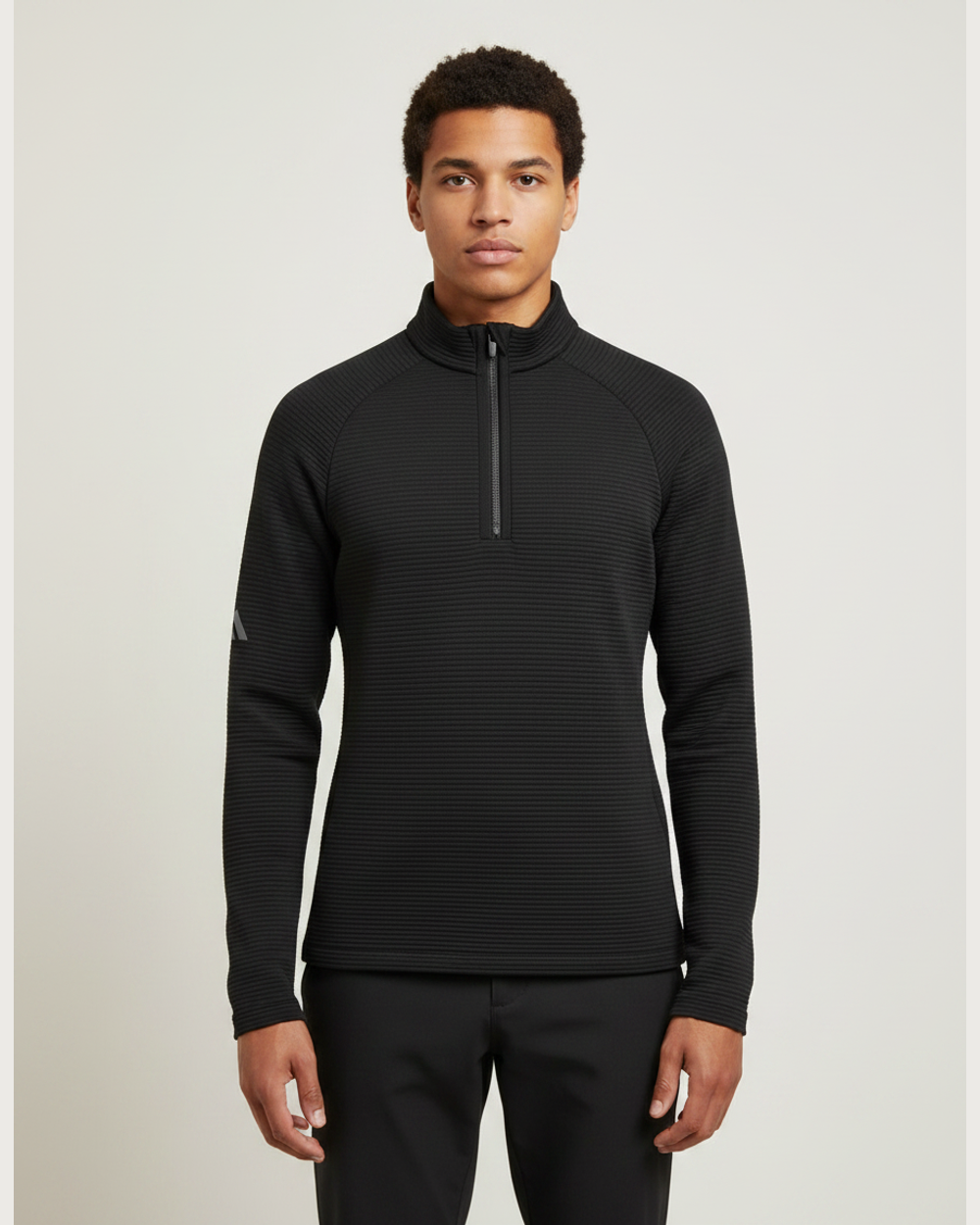 Notre Dame High School Team Store - Black Quarter Zip - Left Chest (model)
