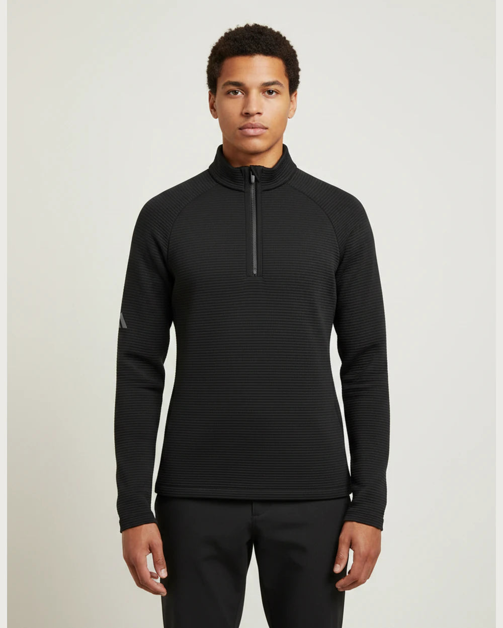 Notre Dame High School Team Store - Black Quarter Zip - Left Chest (model)