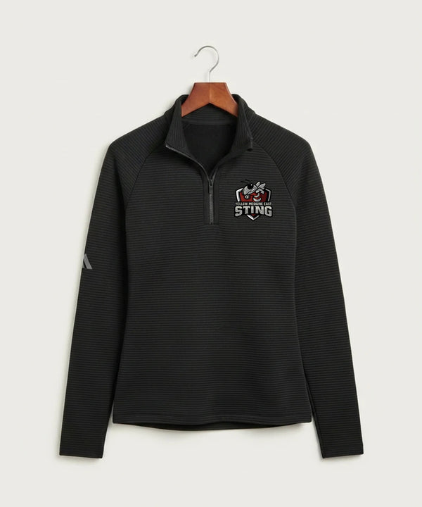 Yellow Medicine East High School Athletics - Black Quarter Zip - Left Chest