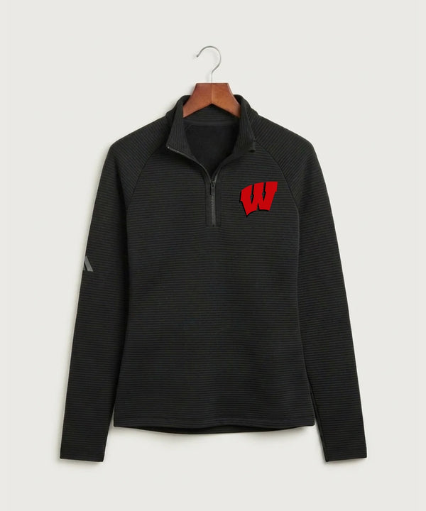 Wisconsin Hanger Test - Black Quarter Zip - Left Chest (front)