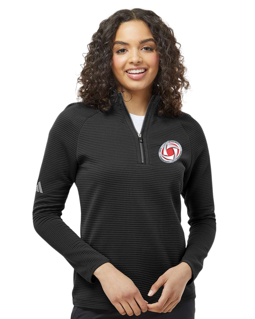 Houston Volleyball - Black Quarter Zip - Left Chest