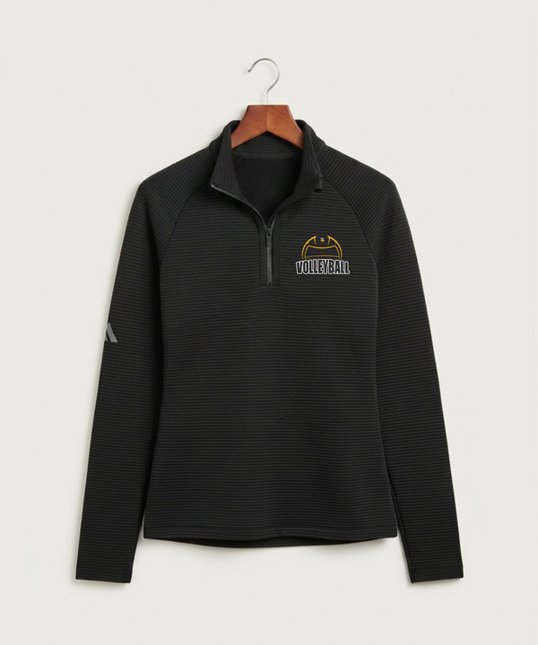 Hayfield High School Volleyball (Girls) - Black Quarter Zip - Left Chest