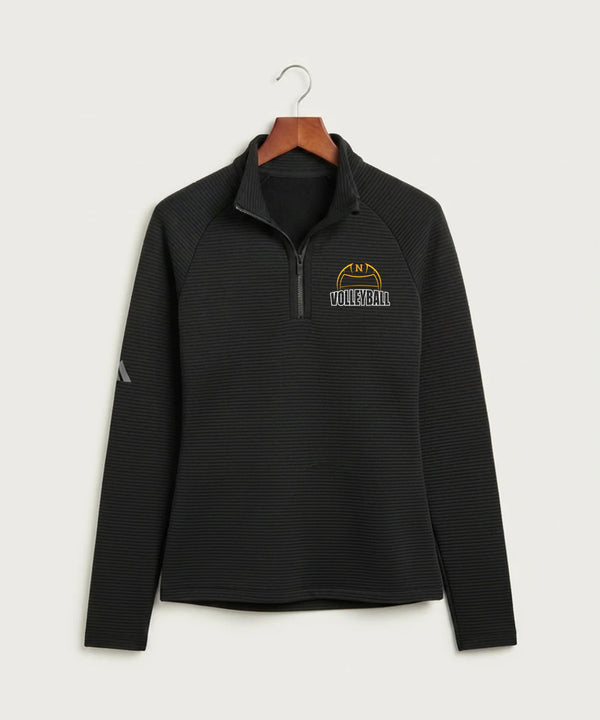 Nevis High School Volleyball (Girls) - Black Quarter Zip - Left Chest
