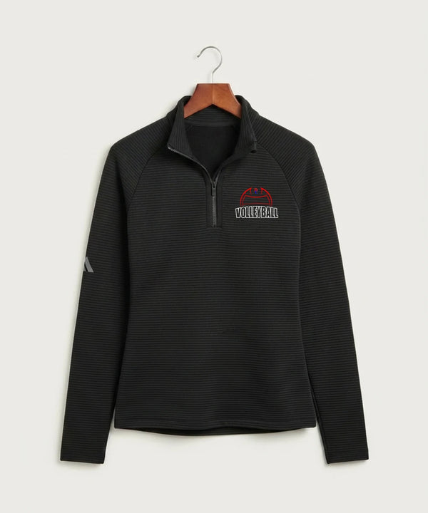 Davenport Central High School Volleyball (Girls) - Black Quarter Zip - Left Chest