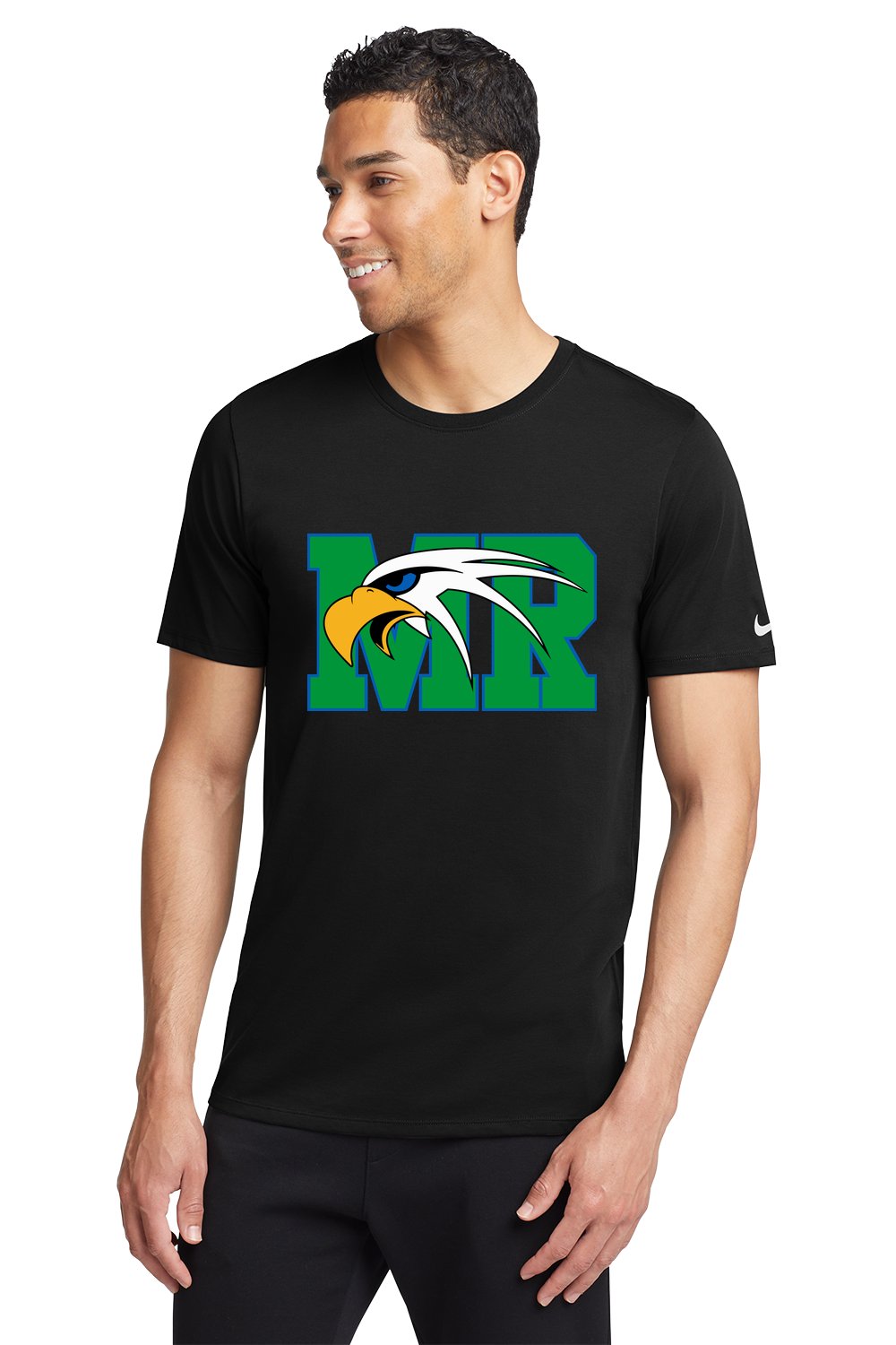 Maple River High School hockey_boys - Black T-Shirt - Full Front