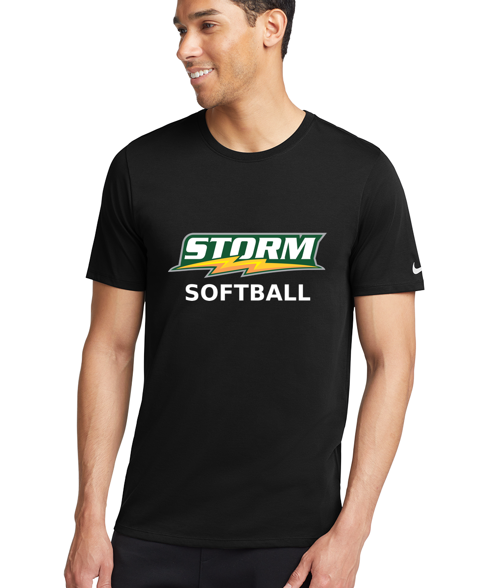 Sauk Rapids Rice Softball - Black T-Shirt - Full Front