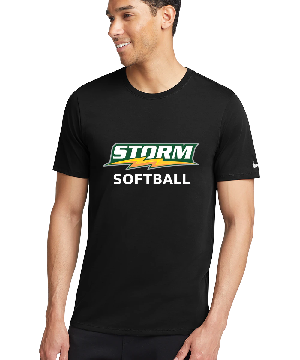 Sauk Rapids Rice Softball - Black T-Shirt - Full Front