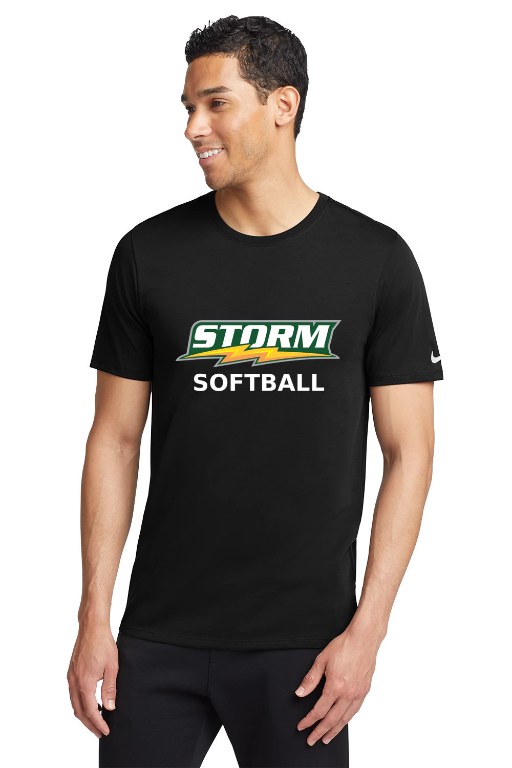 Sauk Rapids Rice Softball - Black T-Shirt - Full Front