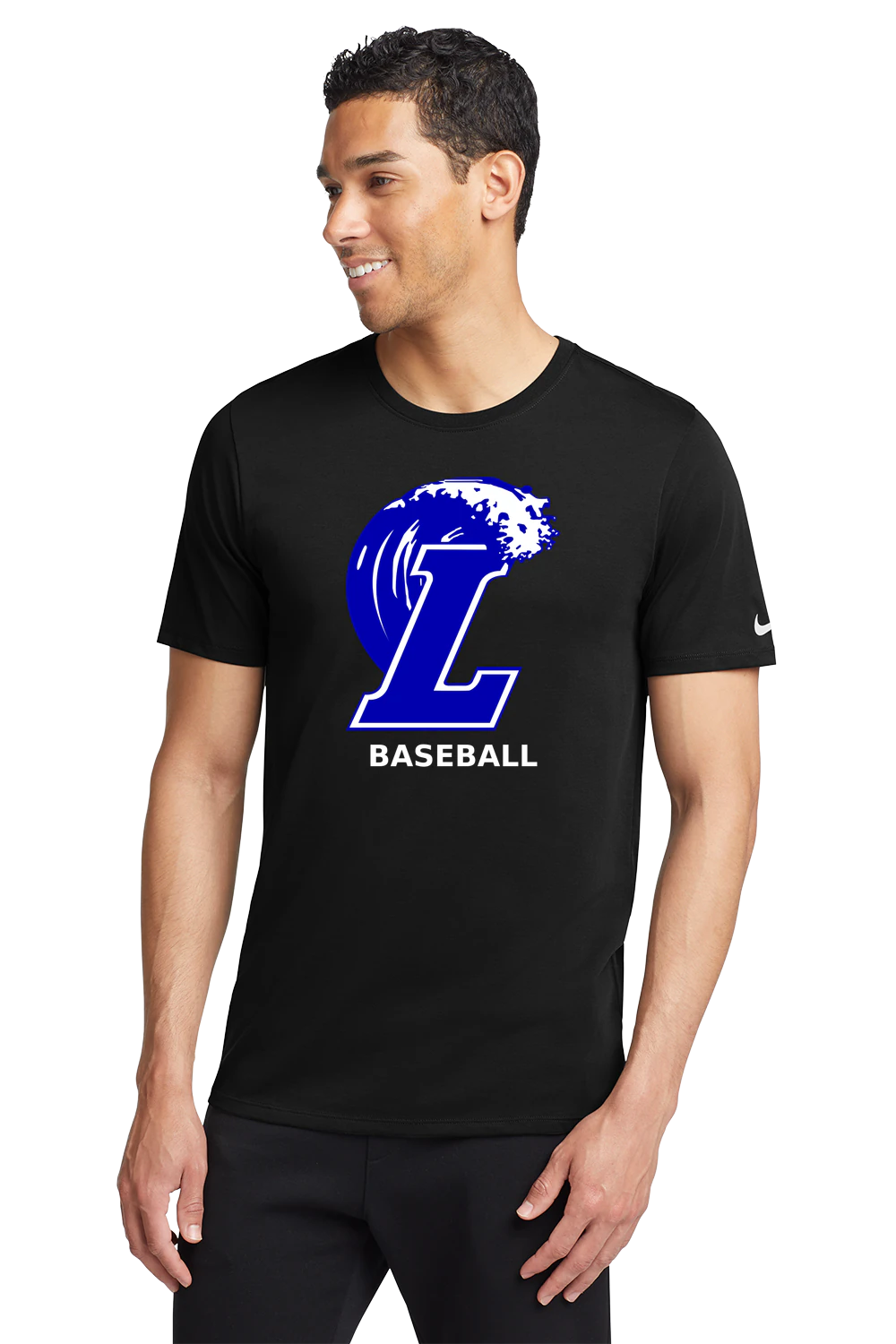 Lakeview Baseball - Black T-Shirt - Full Front