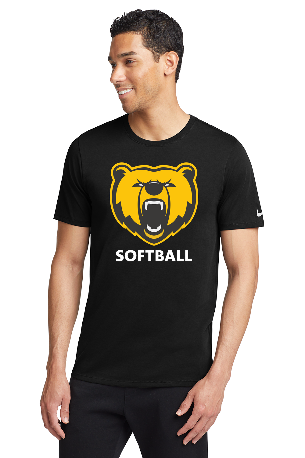 Byron Softball - Black T-Shirt - Full Front