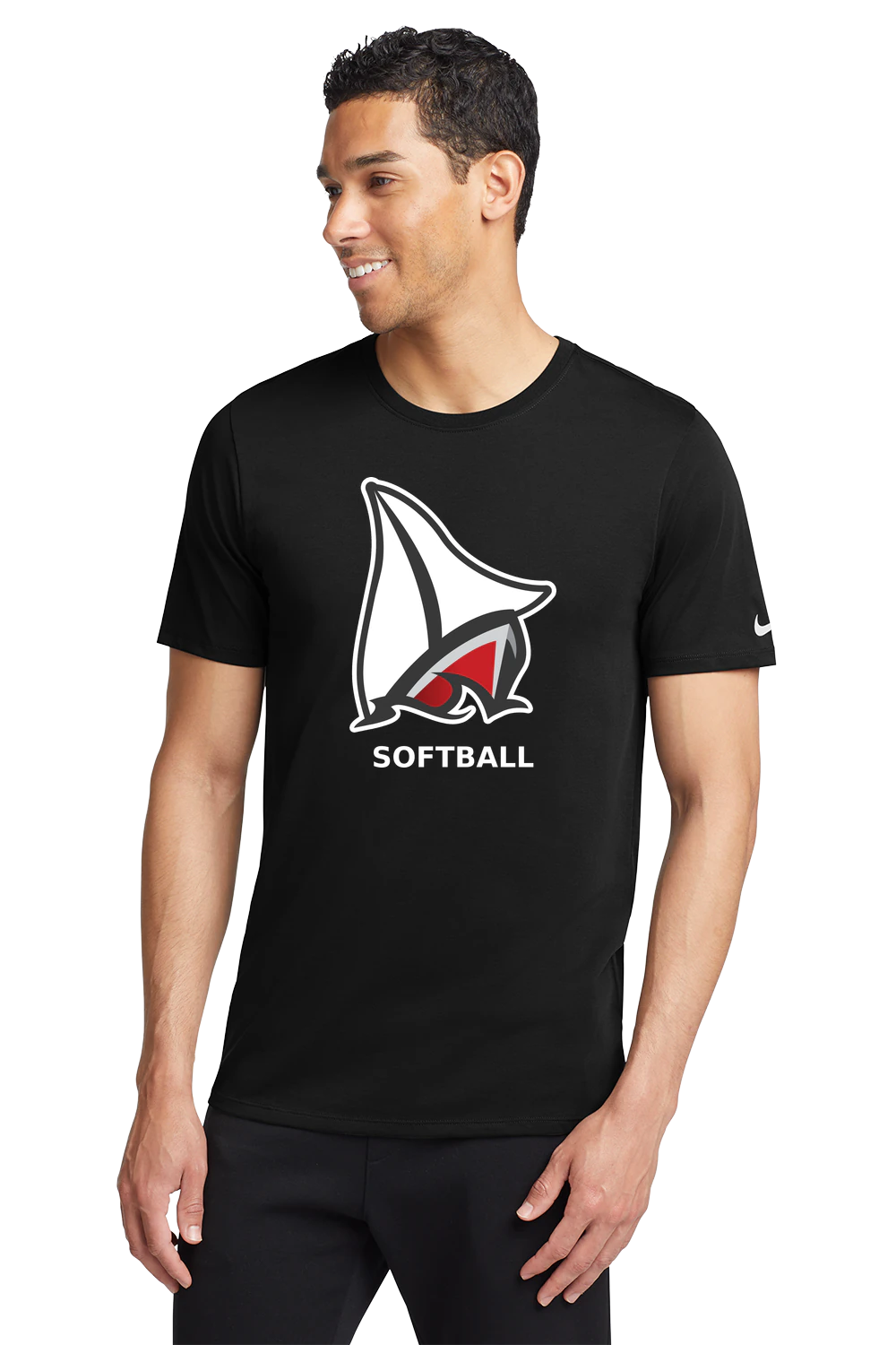 Detroit Lakes Softball - Black T-Shirt - Full Front