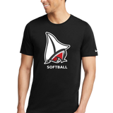 Detroit Lakes Softball - Black T-Shirt - Full Front