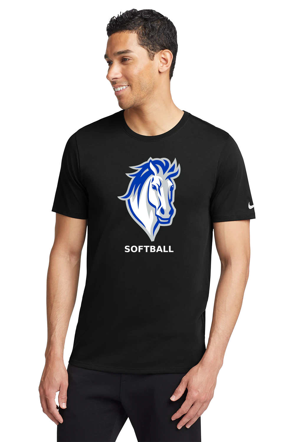 Mora Softball - Black T-Shirt - Full Front