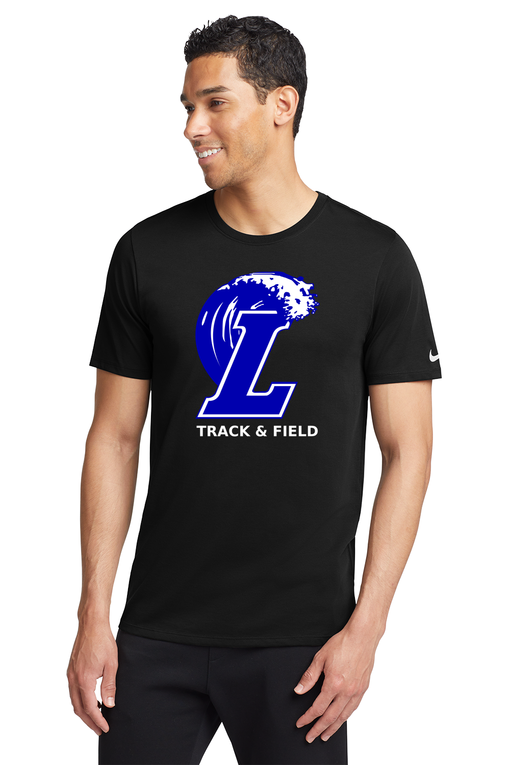 Lakeview Track - Black T-Shirt - Full Front