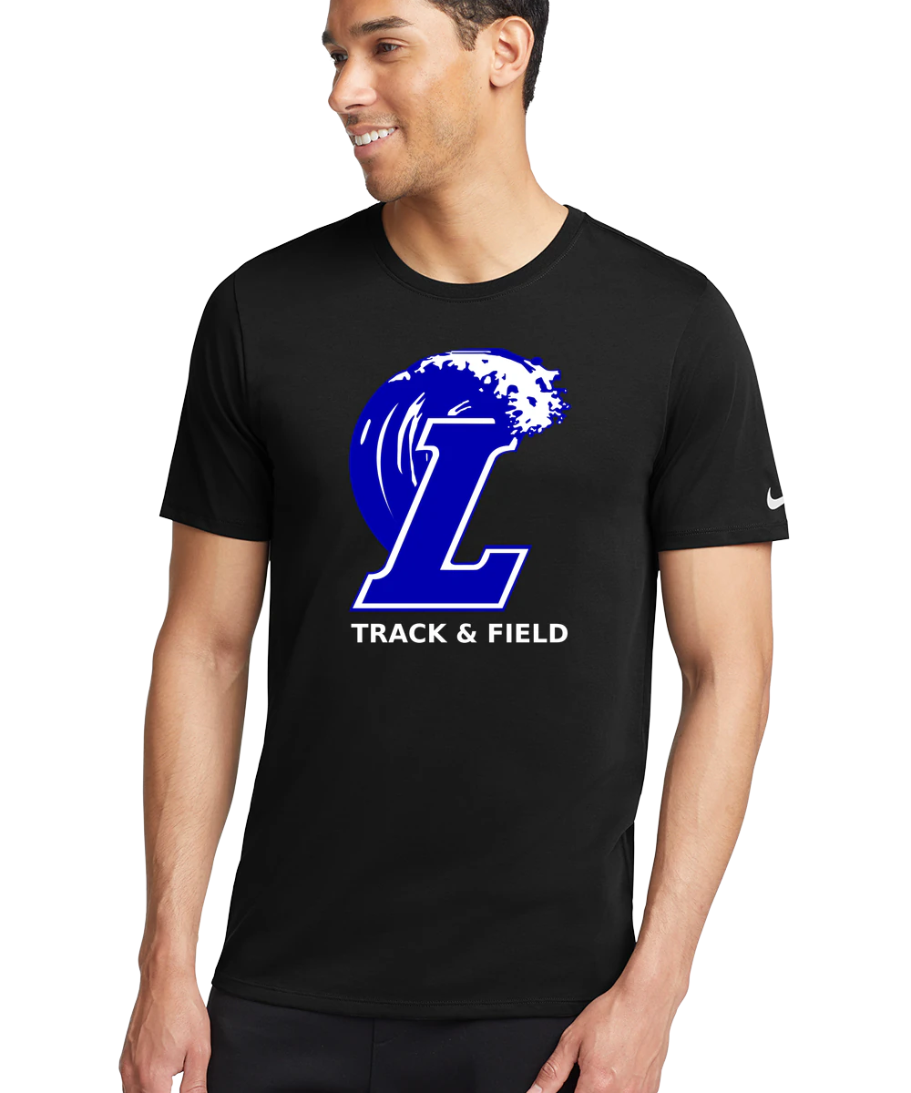 Lakeview Track - Black T-Shirt - Full Front