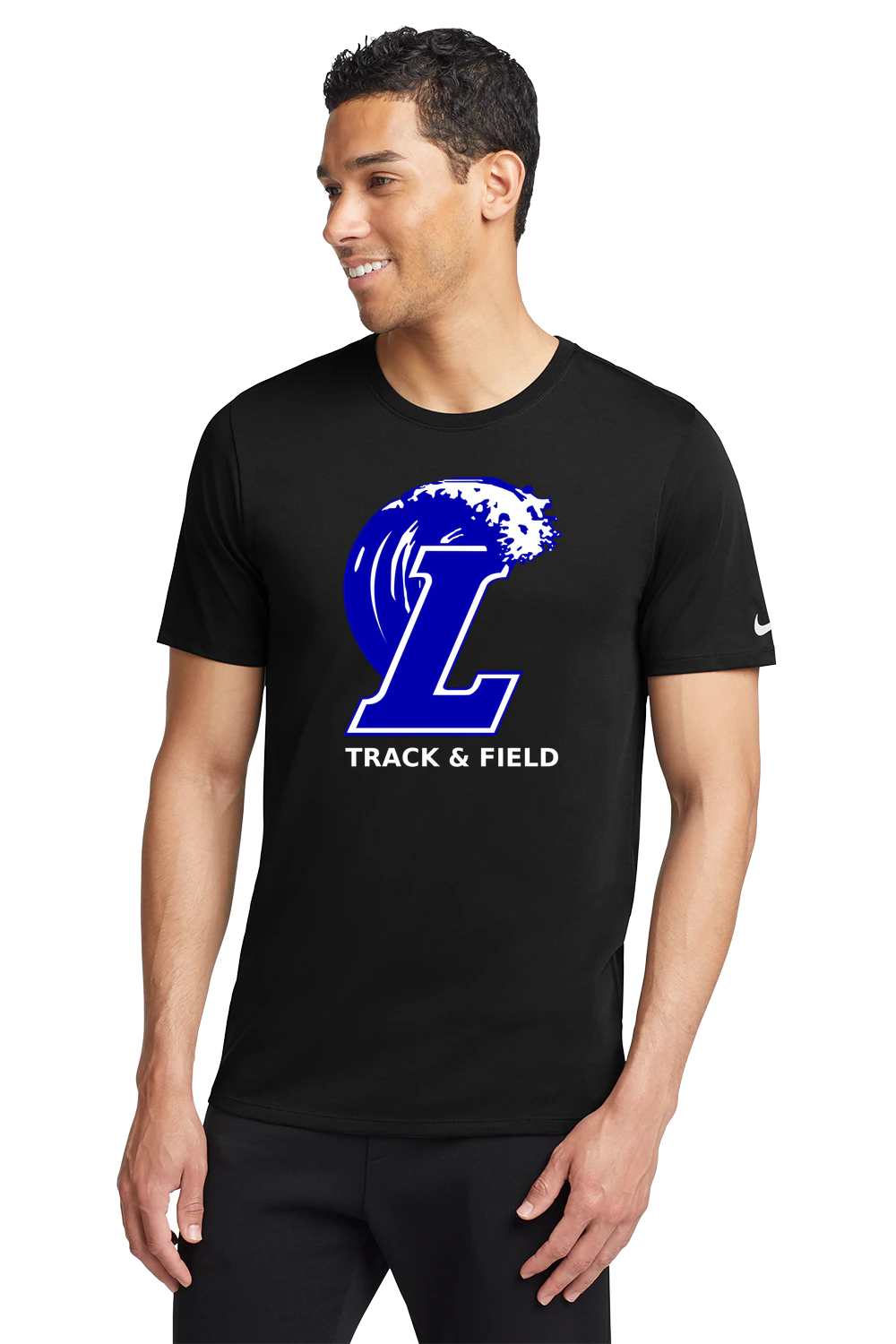 Lakeview Track - Black T-Shirt - Full Front