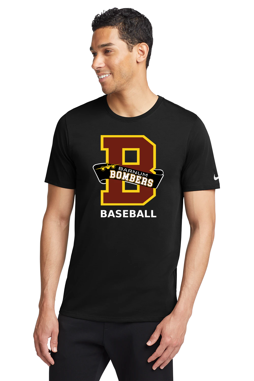 Barnum Baseball - Black T-Shirt - Full Front