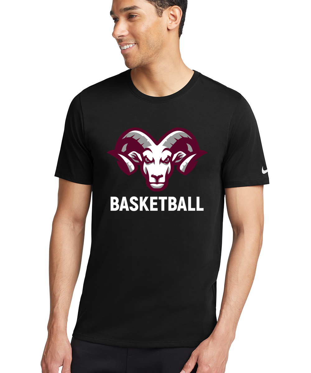 Riverview Basketball - Black T-Shirt - Full Front