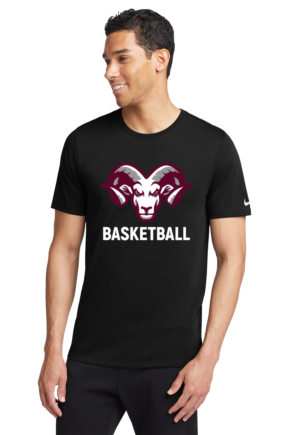 Riverview Basketball - Black T-Shirt - Full Front