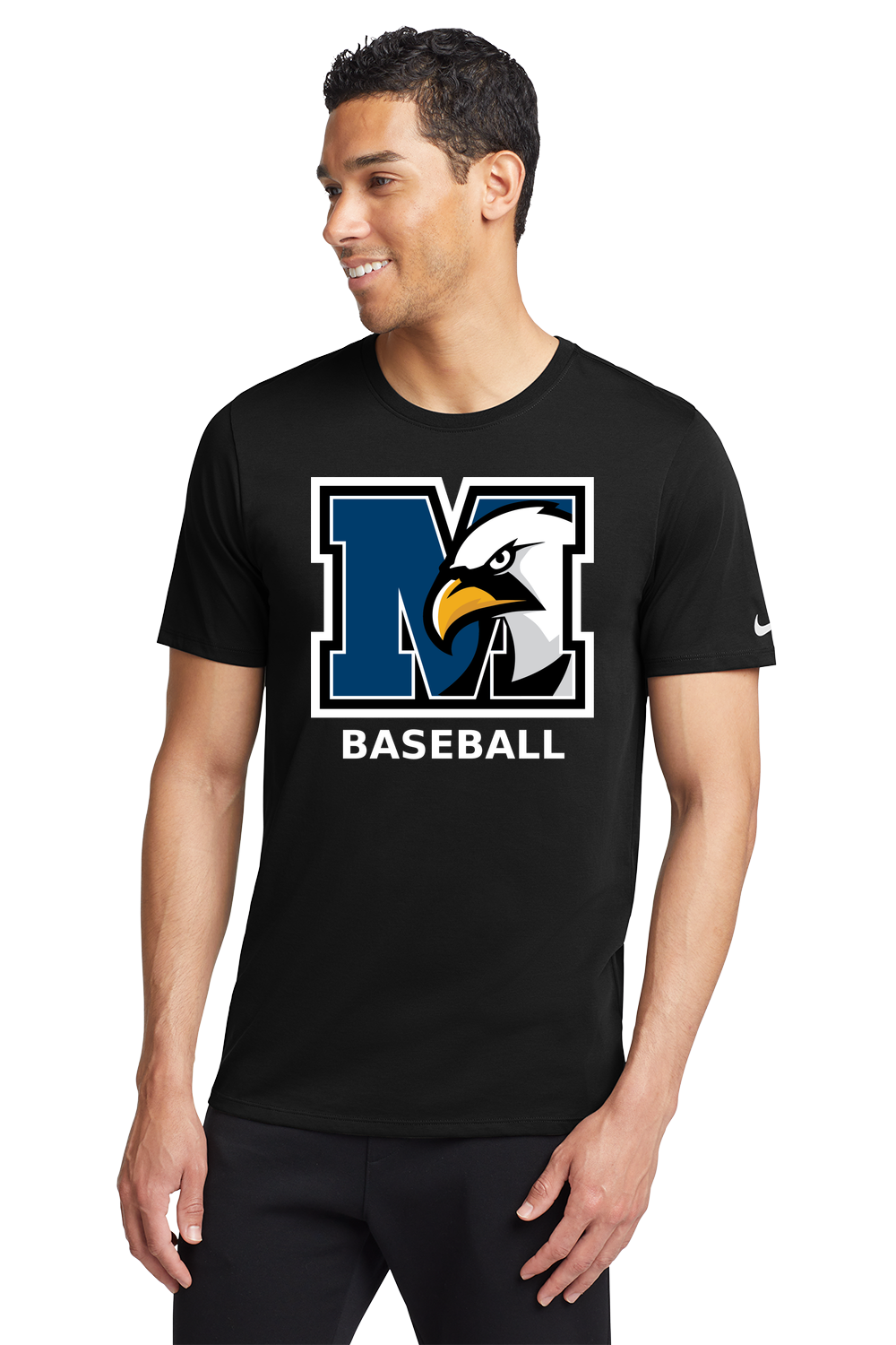 New York Mills Baseball - Black T-Shirt - Full Front