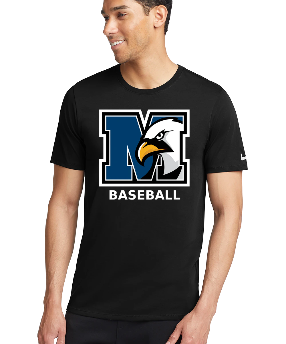 New York Mills Baseball - Black T-Shirt - Full Front