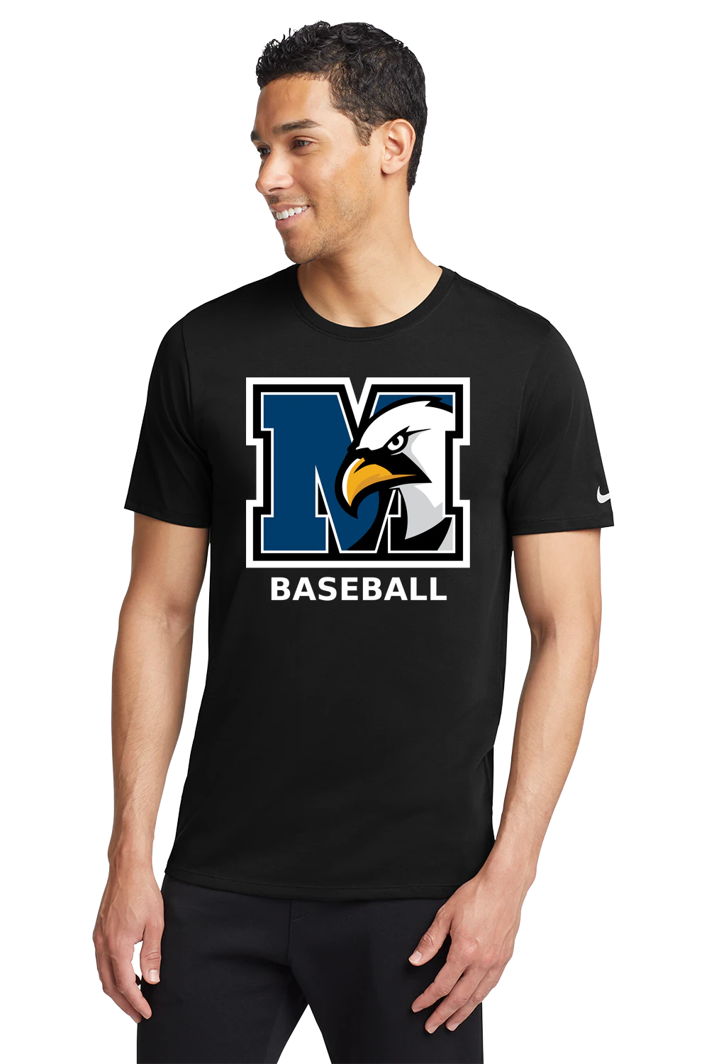 New York Mills Baseball - Black T-Shirt - Full Front