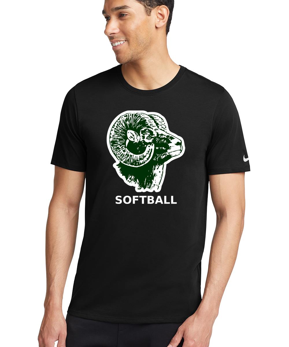 Roseau Softball - Black T-Shirt - Full Front