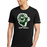 Roseau Softball - Black T-Shirt - Full Front