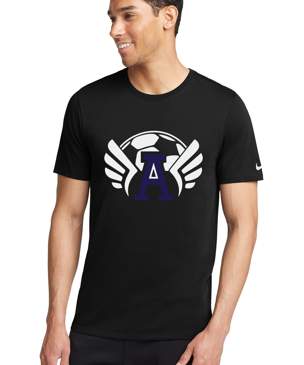 Abingdon Soccer - Black T-Shirt - Full Front